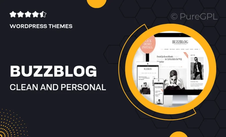 buzzblog clean and personal wordpress blog theme