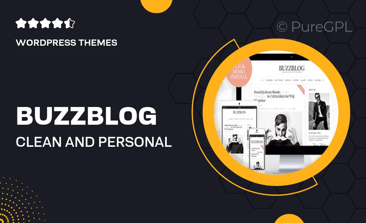 BuzzBlog – Clean and Personal WordPress Blog Theme