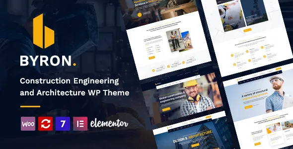 byron construction and engineering wordpress theme 1