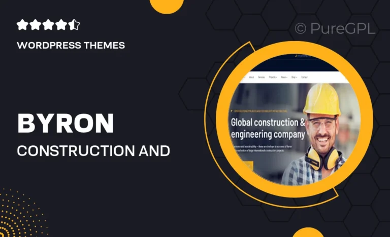 byron construction and engineering wordpress theme