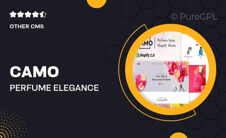 camo perfume elegance aroma store shopify theme