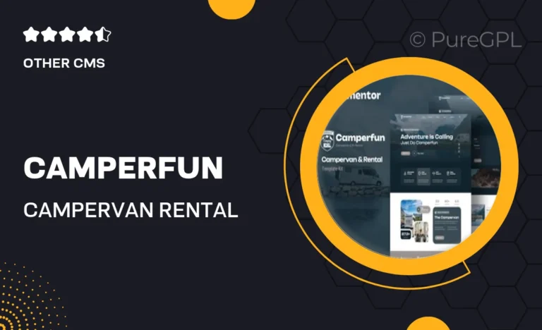camperfun campervan rental elementor template kit