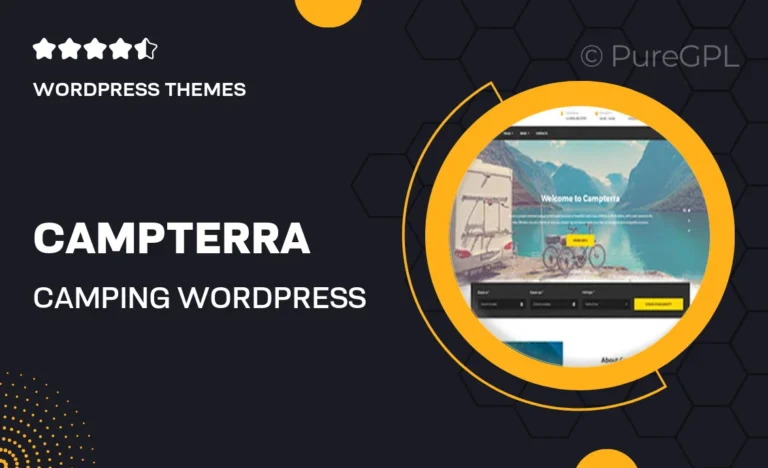 campterra camping wordpress theme for outdoor adventure site