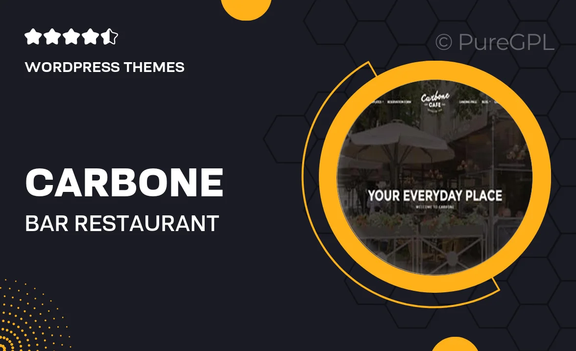 Carbone – Bar & Restaurant WordPress Theme