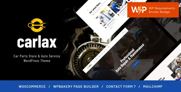 carlax car parts store auto service wordpress theme 1