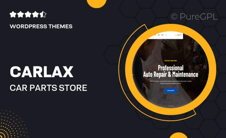 carlax car parts store auto service wordpress theme