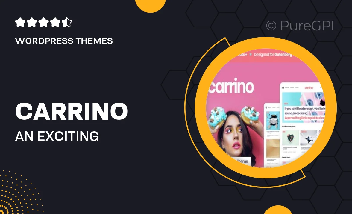 Carrino – An Exciting Gutenberg Blog Theme