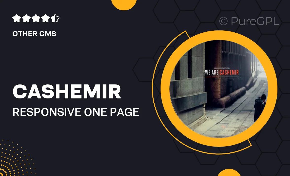 Cashemir – Responsive One Page Joomla Template