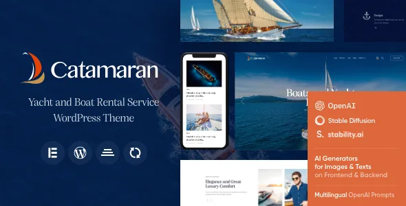 Catamaran – Yacht Club & Boat Rental WordPress theme