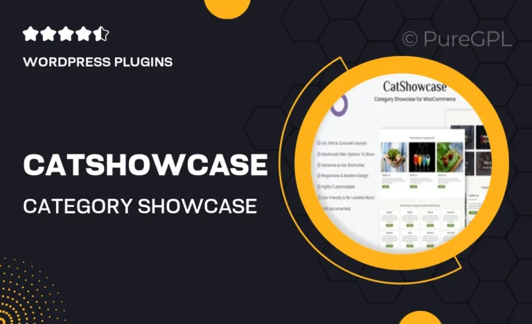 catshowcase category showcase for woocommerce