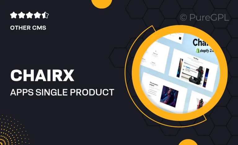 chairx apps single product promotion shopify theme