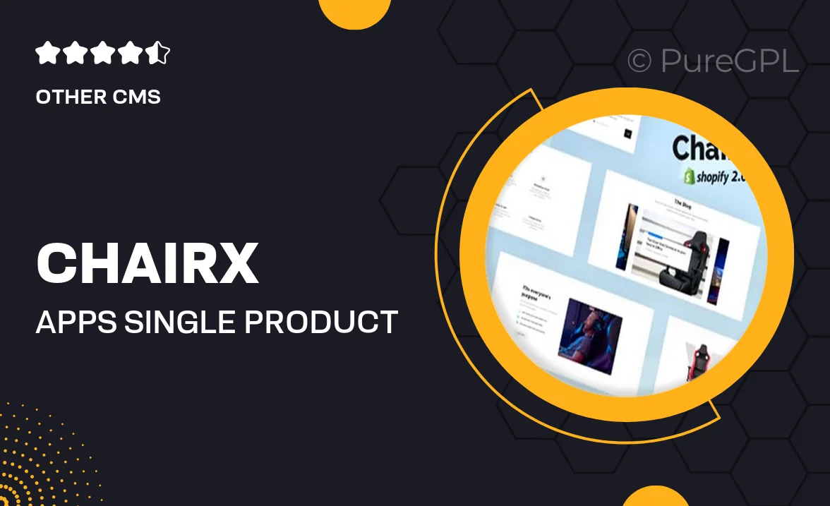 Chairx – Apps, Single Product Promotion Shopify Theme