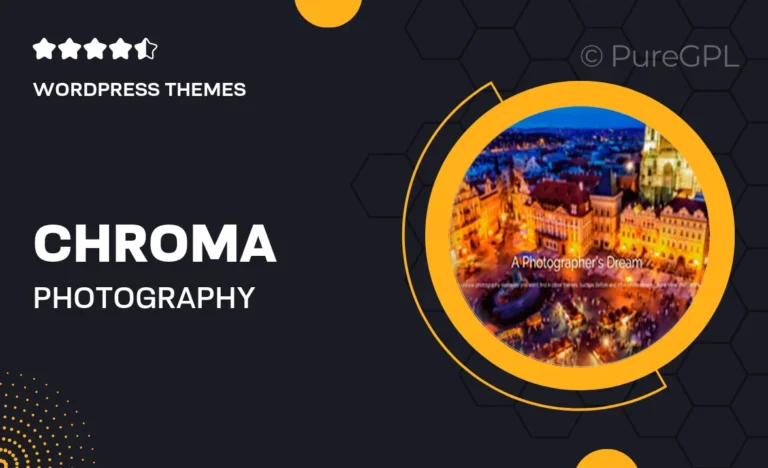 chroma photography portfolio wordpress theme