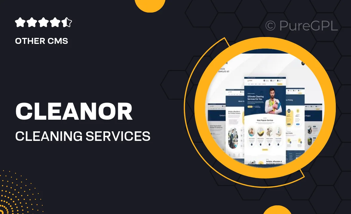 Cleanor – Cleaning Services Elementor Template Kit