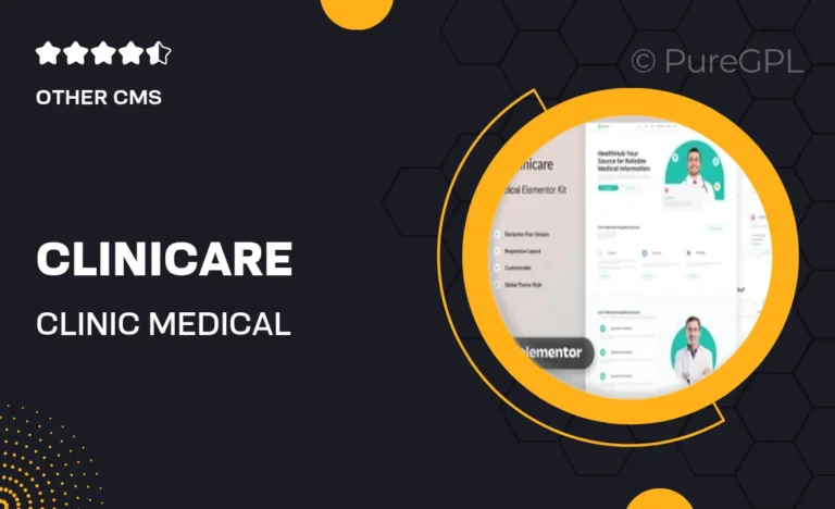clinicare clinic medical elementor template kit