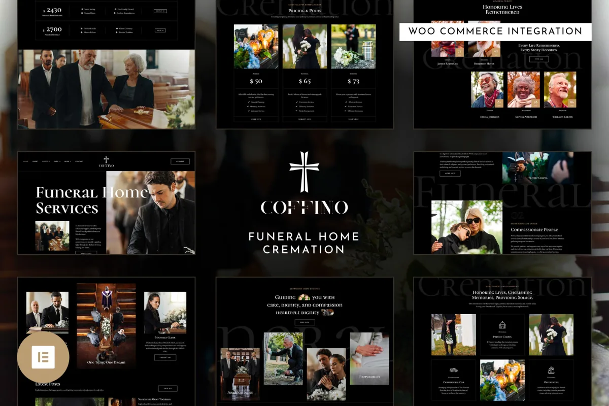 Coffino – Funeral Home Services Elementor Template Kit