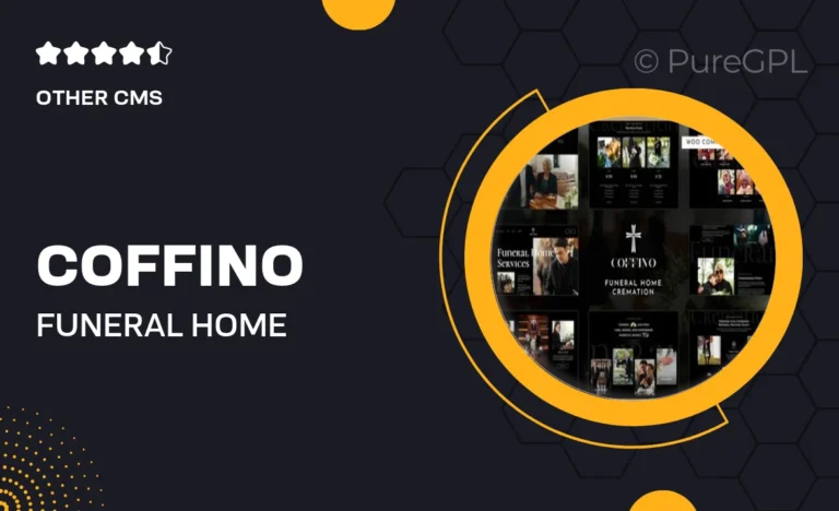 coffino funeral home services elementor template kit