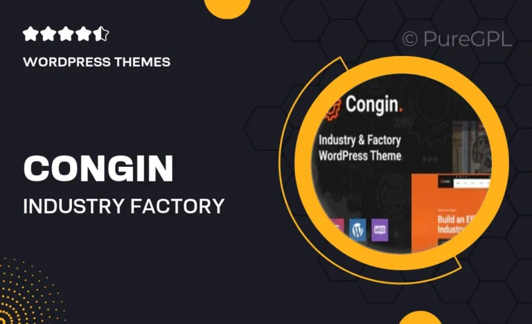 congin industry factory wordpress theme