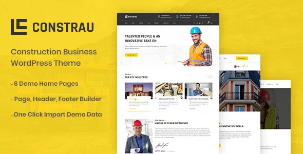 constrau construction business wordpress theme 1