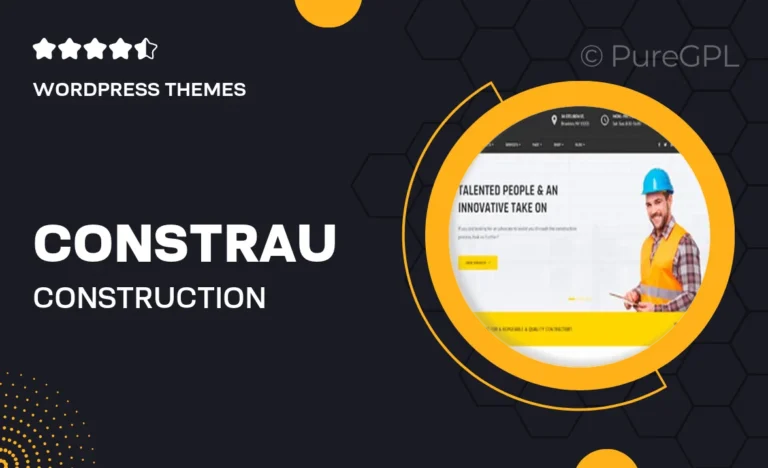 constrau construction business wordpress theme