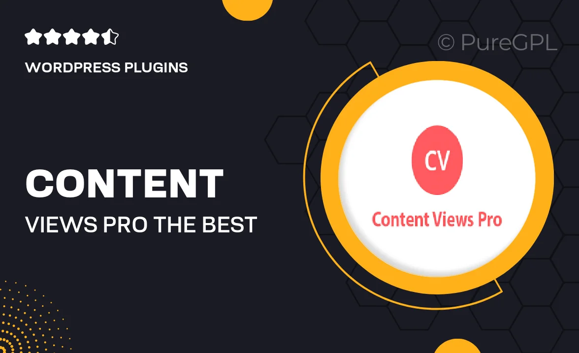 Content Views Pro – The Best Filter & Grid Plugin For WordPress