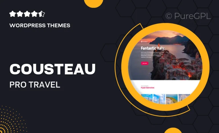 cousteau pro travel wordpress theme
