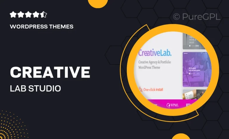 creative lab studio portfolio design agency wordpress theme