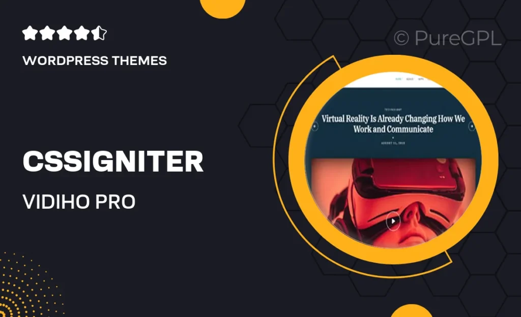 Cssigniter | Vidiho Pro