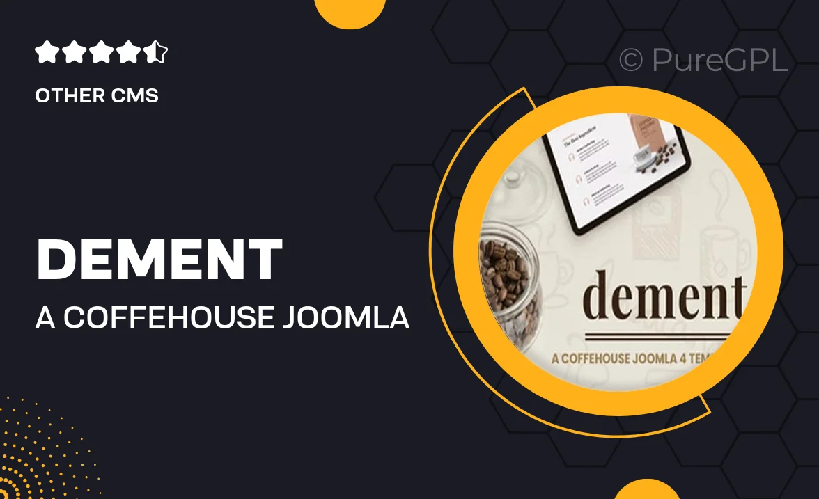 Dement – A Coffehouse Joomla 4 Templates