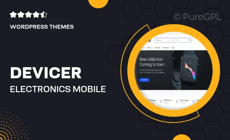 devicer electronics mobile tech store wordpress theme