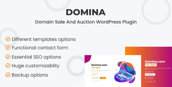 domina domain for sale auction plugin 1