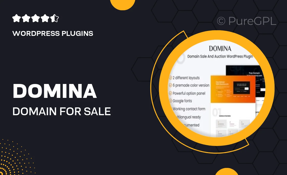 Domina – Domain For Sale & Auction Plugin
