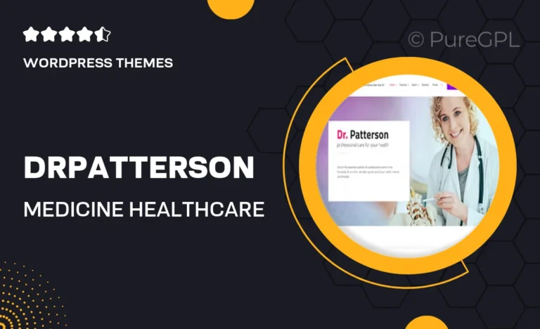 dr patterson medicine healthcare doctor wordpress theme