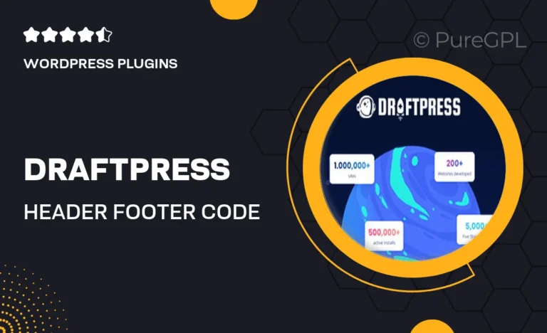 draftpress header footer code manager pro