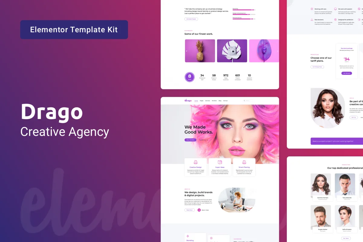 Drago – Creative Digital Agency Elementor Template Kit