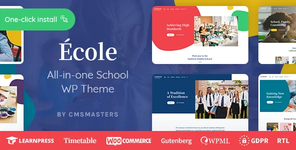 ecole education school wordpress theme 1