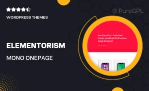 Elementorism | Mono – One-page Portfolio