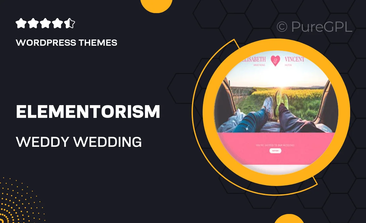 Elementorism | Weddy – Wedding Landing Page
