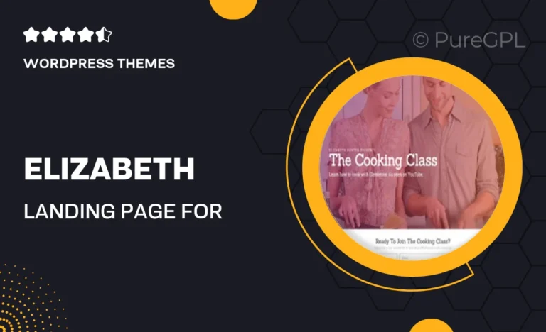 elizabeth landing page for workshops
