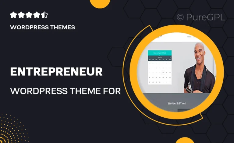 entrepreneur wordpress theme for appointment booking