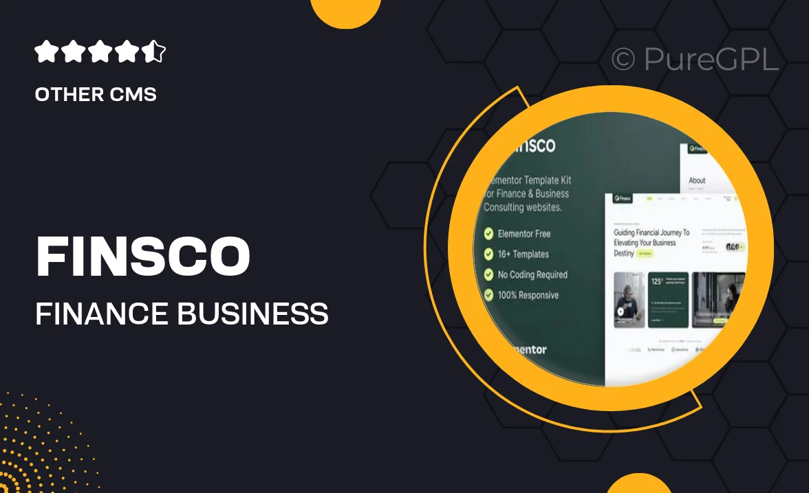 Finsco – Finance & Business Consulting Elementor Template Kit