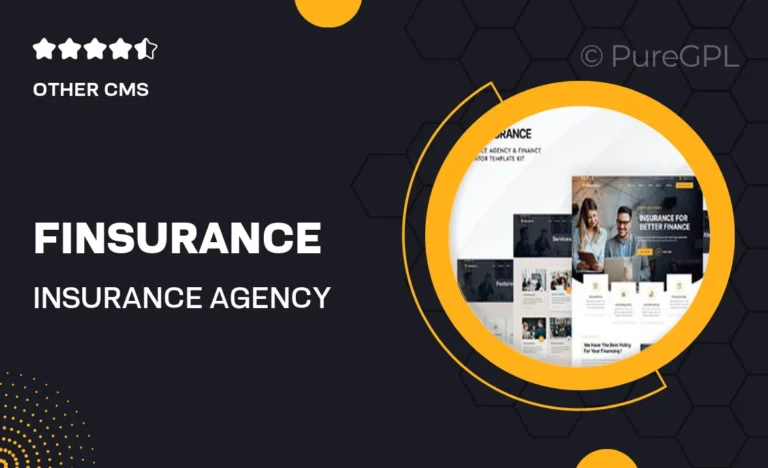 finsurance insurance agency finance elementor template kit