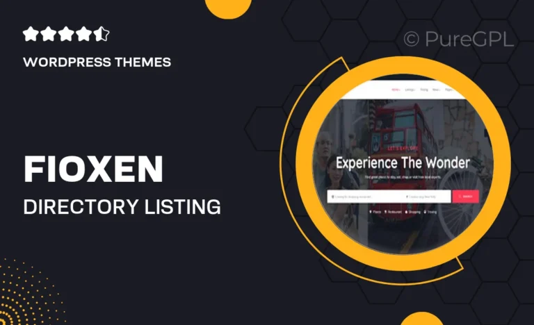 Fioxen – Directory Listing WordPress Theme