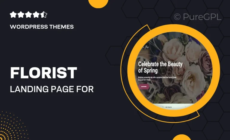 florist landing page for florists