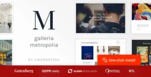 Galleria Metropolia – Art Museum & Exhibition Gallery Theme