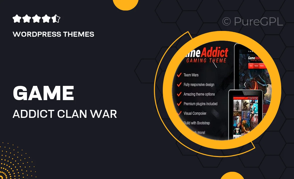 Game Addict – Clan War Gaming Theme