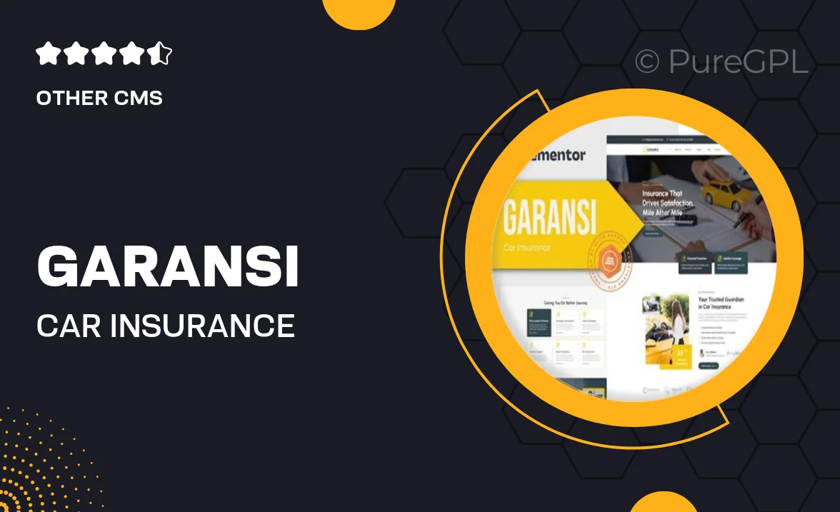 Garansi – Car Insurance Elementor Template Kit
