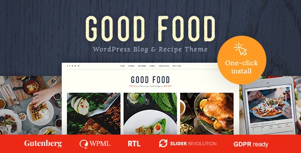 good food recipe magazine culinary blog theme 1