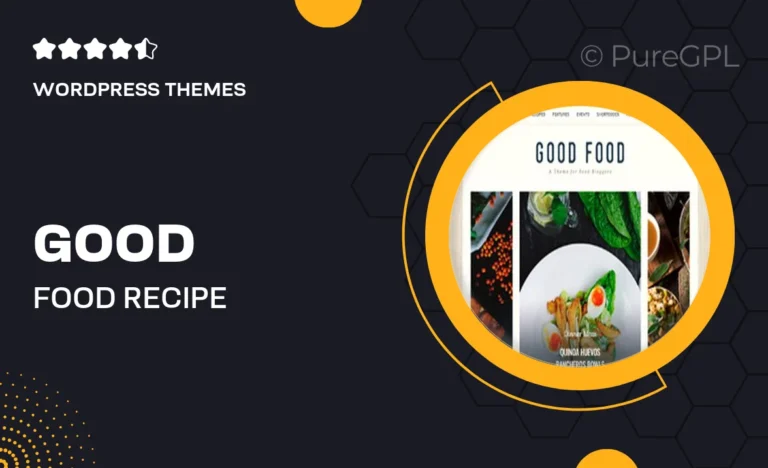 good food recipe magazine culinary blog theme