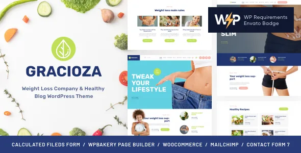 gracioza weight loss company healthy blog wordpress theme 1